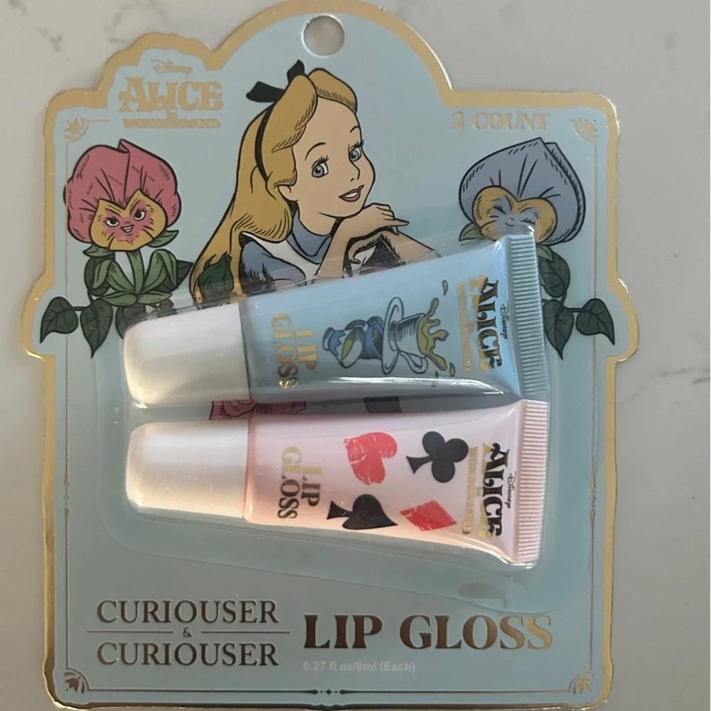 Disney Alice in Wonderland Lip Gloss Set – 2-Pack | NWT